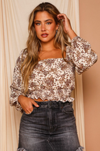 Load image into Gallery viewer, Ruched Floral Blouse
