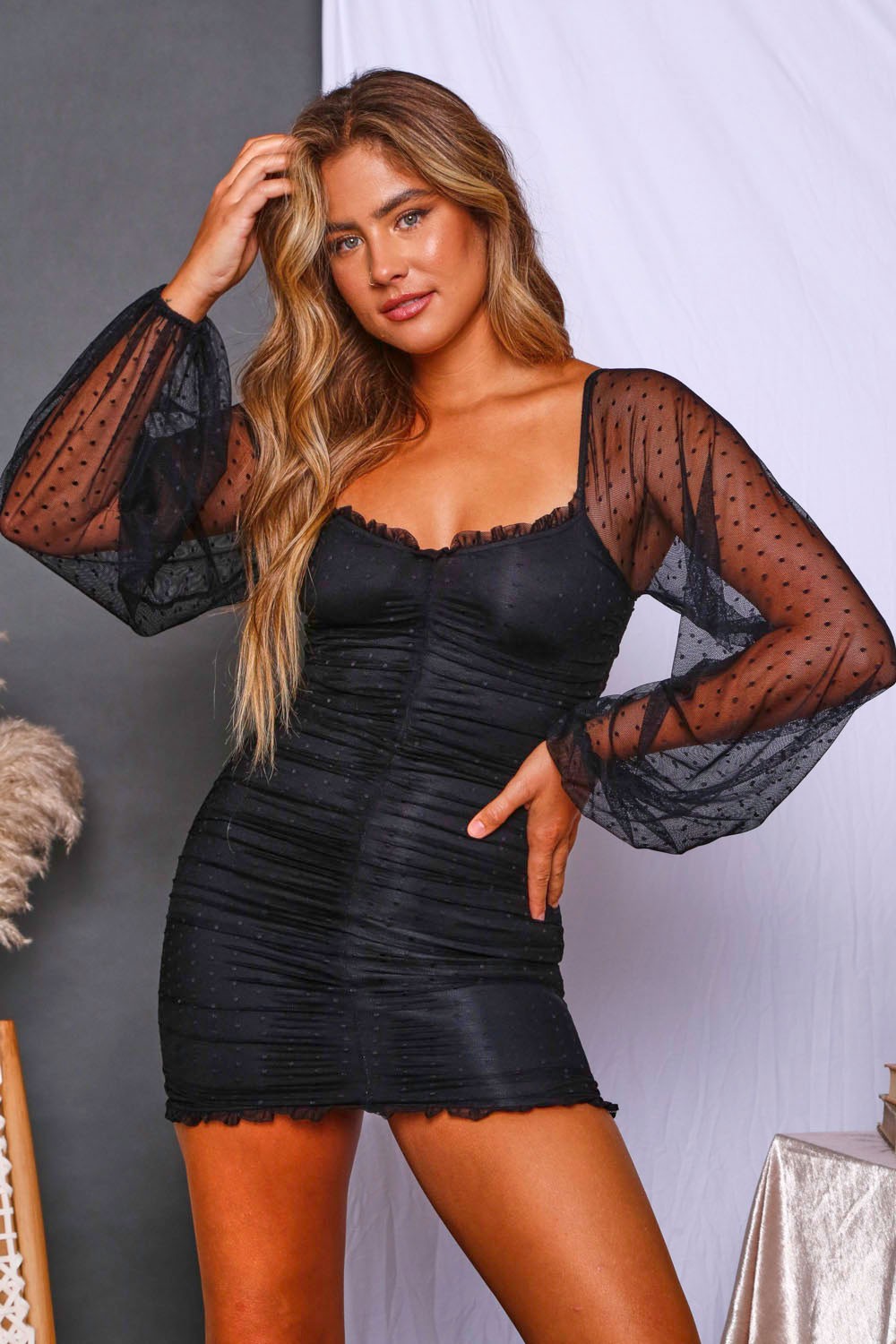 Emi Mini Dress - Black